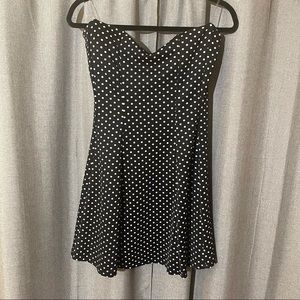 Black and white polka dot dress